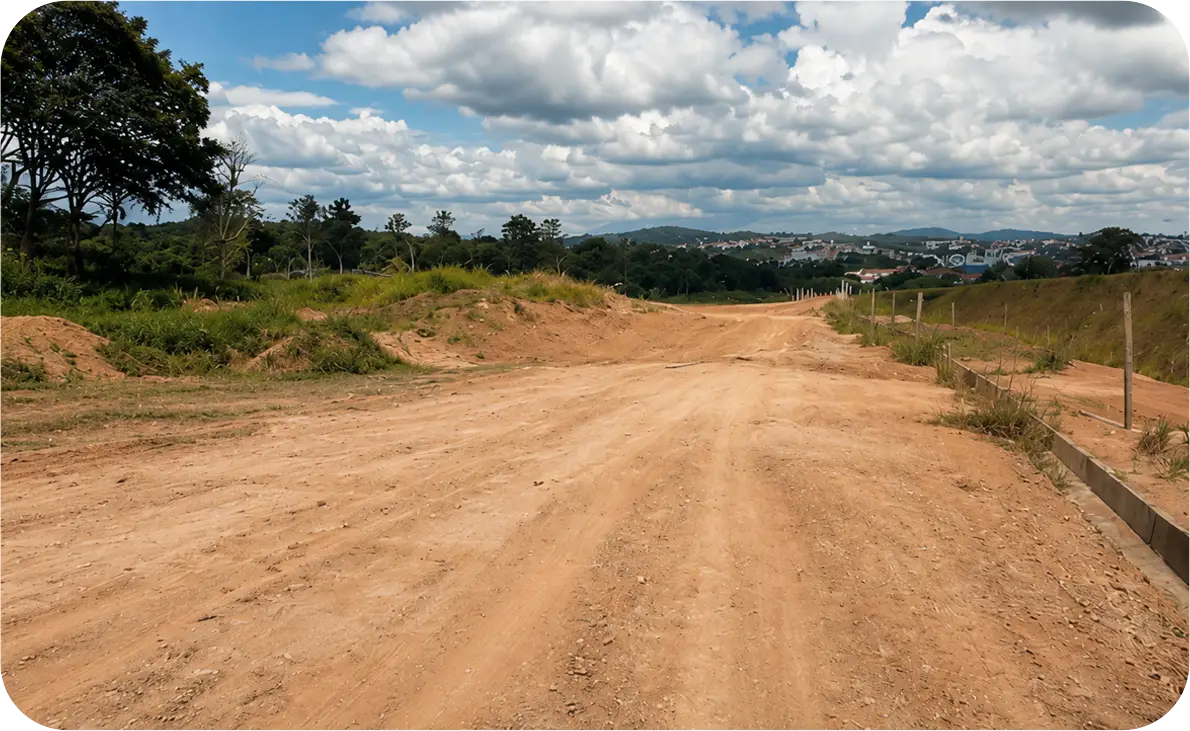 Via em obra no Alta Vista